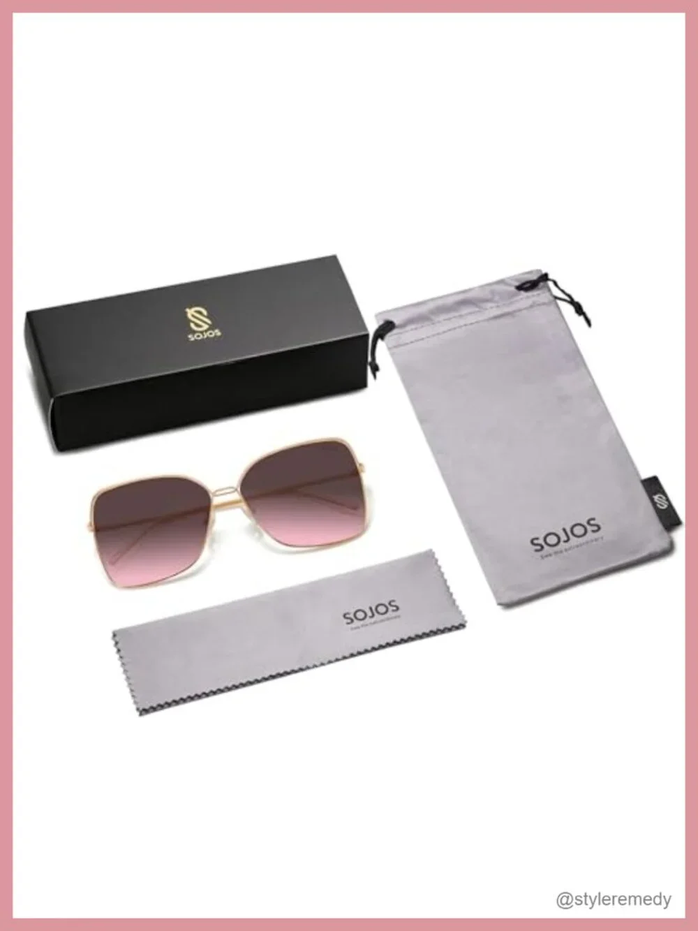Trendy Square Oversized Sunglasses UV400 Large Big Designer Shades Metal Frame
